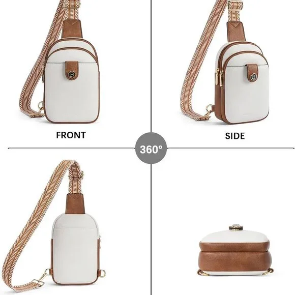 Small Leather Crossbody Bag for Women Compact Stylish Multi-pocket - Picture 8 of 8